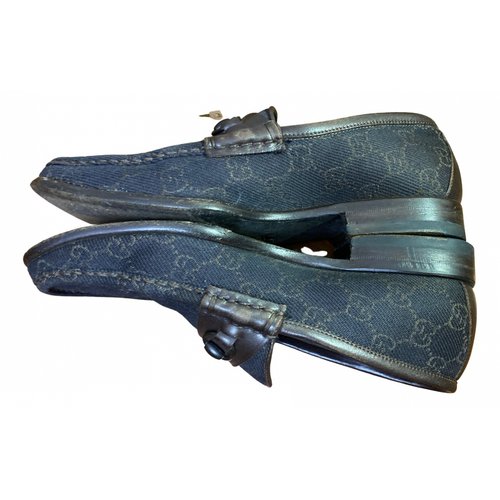 Pre-owned Gucci Cloth Flats In Blue