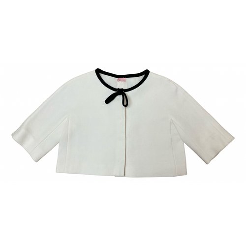 Pre-owned Giamba Silk Short Vest In White