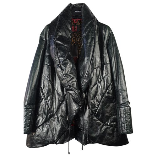 Pre-owned Olivieri Leather Jacket In Black
