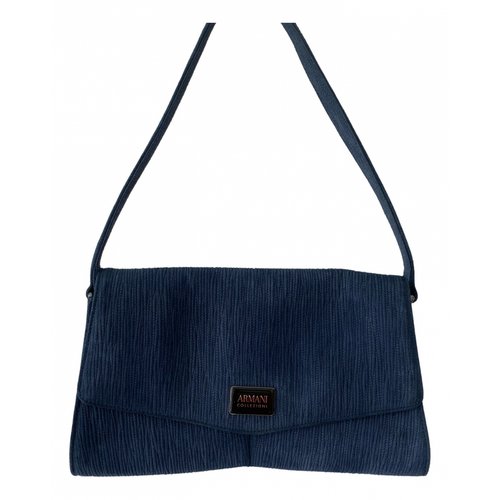 Pre-owned Armani Collezioni Cloth Handbag In Blue