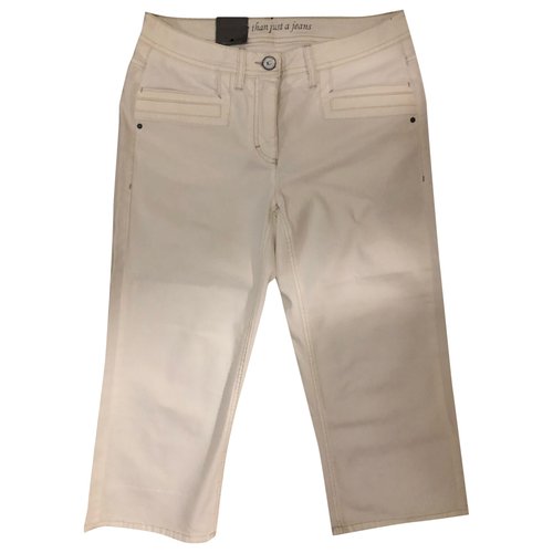 Pre-owned Luisa Cerano Trousers In White