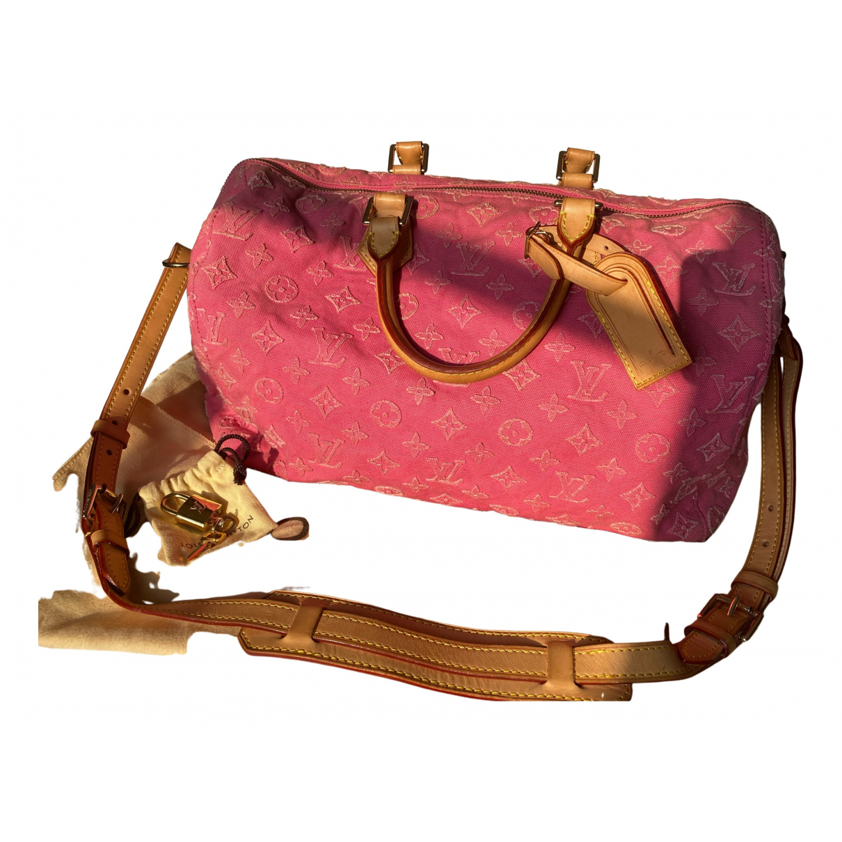 Pre-owned Louis Vuitton Speedy Bandouliã¨re Handbag In Pink | ModeSens