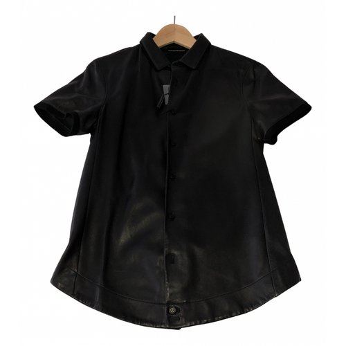Pre-owned Emporio Armani Leather Shirt In Black