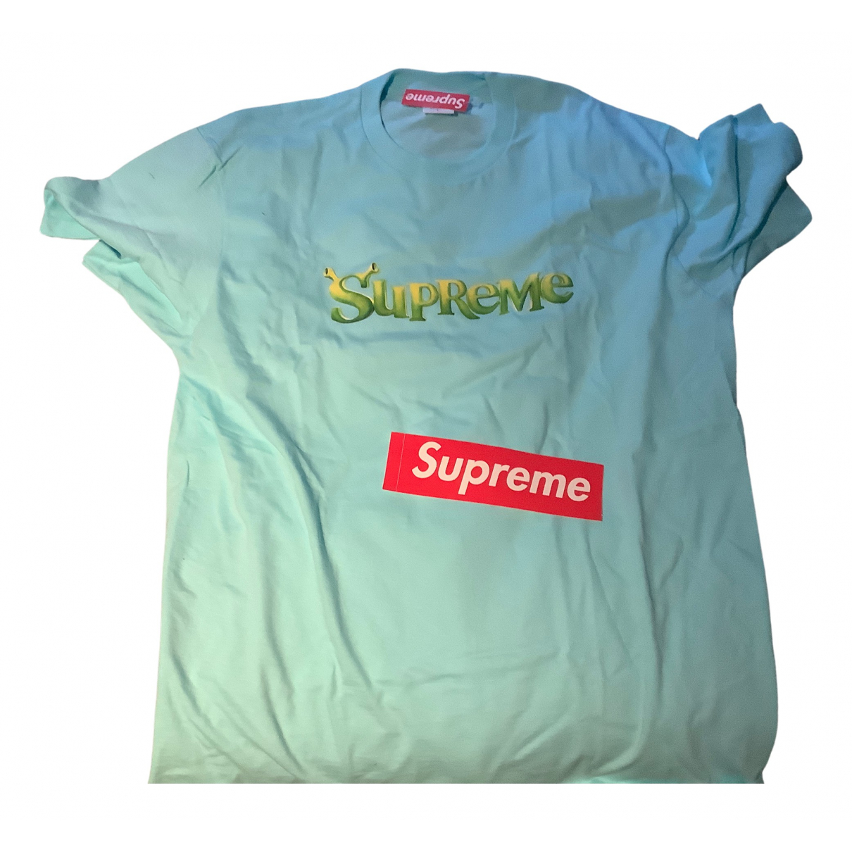 Pre-owned Supreme T-shirt In Turquoise 