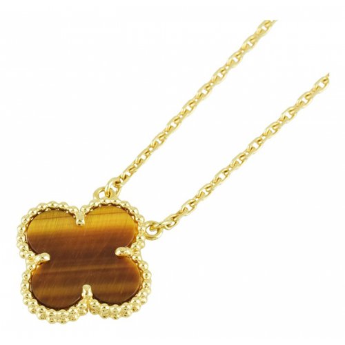 VAN CLEEF & ARPELS VINTAGE ALHAMBRA YELLOW GOLD NECKLACE