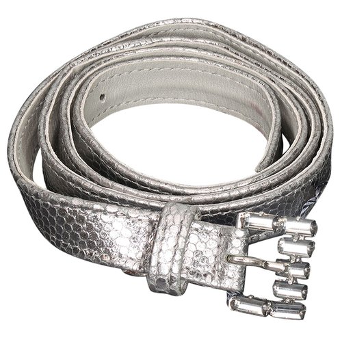 Pre-owned Alberta Ferretti Leather Belt In Silver