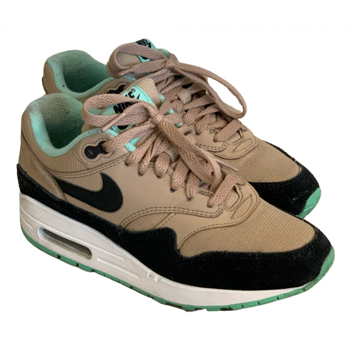 Pre-owned Nike Air Max 1 Cloth Trainers In Brown | ModeSens