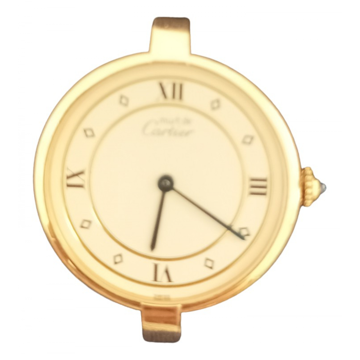 Pre-owned Cartier Must Vendã´me Silver Gilt Watch In Gold | ModeSens