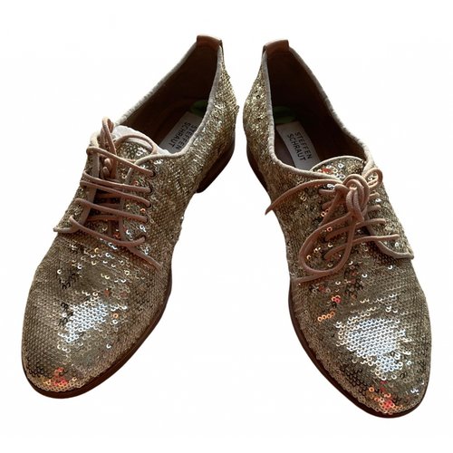 Pre-owned Steffen Schraut Leather Lace Ups In Gold