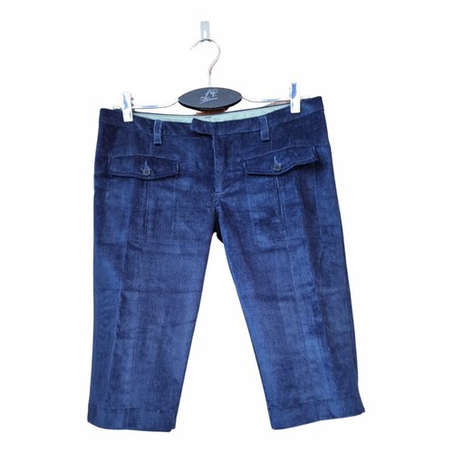 Pre-owned Dondup Velvet Short Pants In Blue