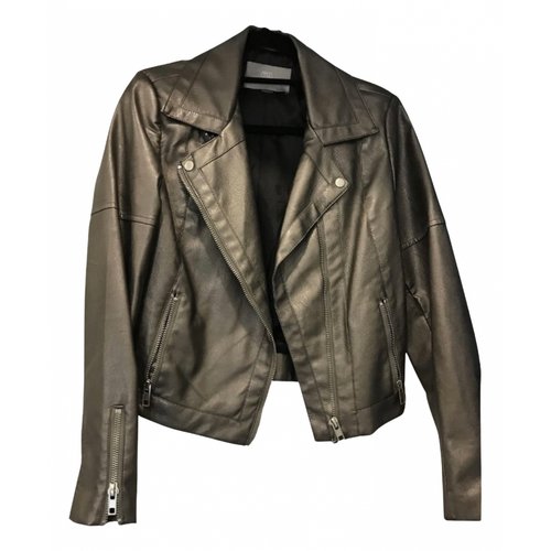 Pre-owned Tart Leather Jacket In Anthracite