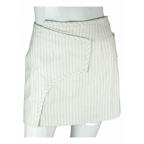 Pre-owned Derek Lam Wool Mini Skirt In Beige
