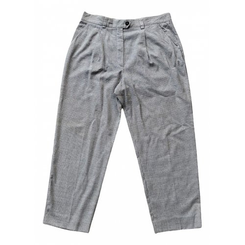 Pre-owned Escada Trousers In Grey