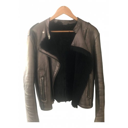 Pre-owned Gerard Darel Leather Jacket In Metallic