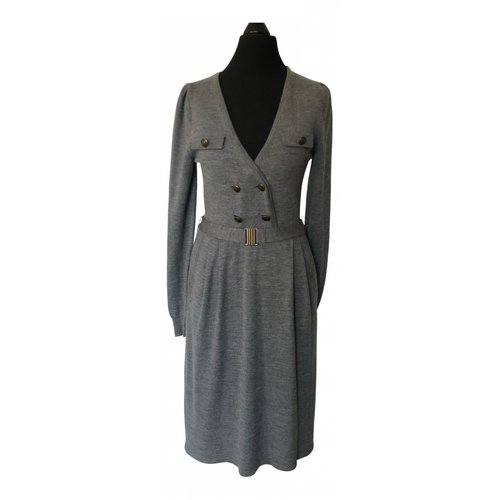 Pre-owned Marc By Marc Jacobs Wool Mid-length Dress In Grey