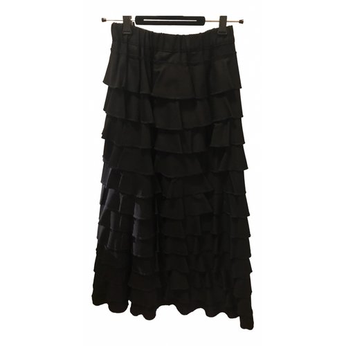 Pre-owned Ter Et Bantine Wool Maxi Skirt In Black