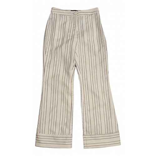 Pre-owned Mossman Trousers In White