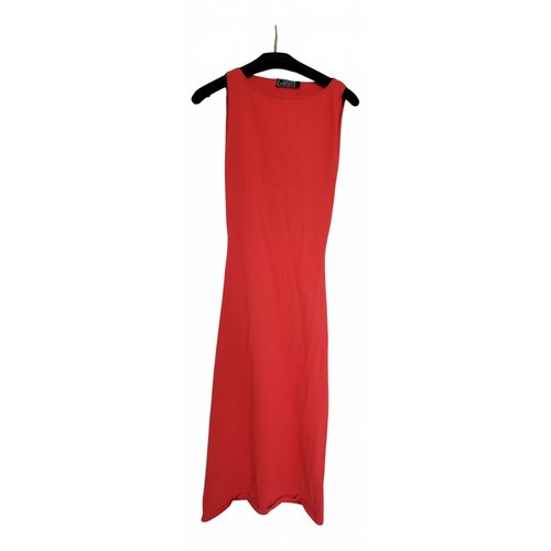 Pre-owned Versace Maxi Dress In Red