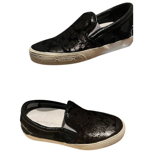 Pre-owned Philippe Model Leather Flats In Black