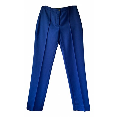 Pre-owned Eudon Choi Wool Straight Pants In Blue