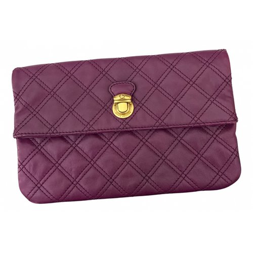 Pre-owned Marc By Marc Jacobs Leather Clutch Bag In Purple