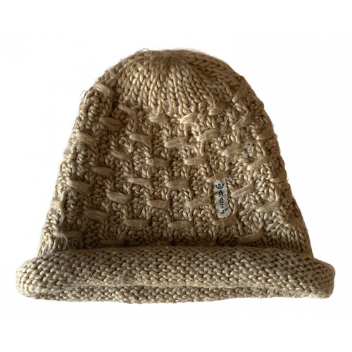 Pre-owned Armani Jeans Beanie In Gold