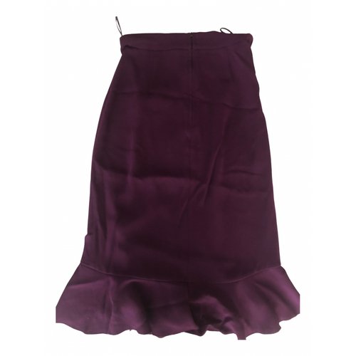 Pre-owned Prada Silk Skirt Suit In Purple