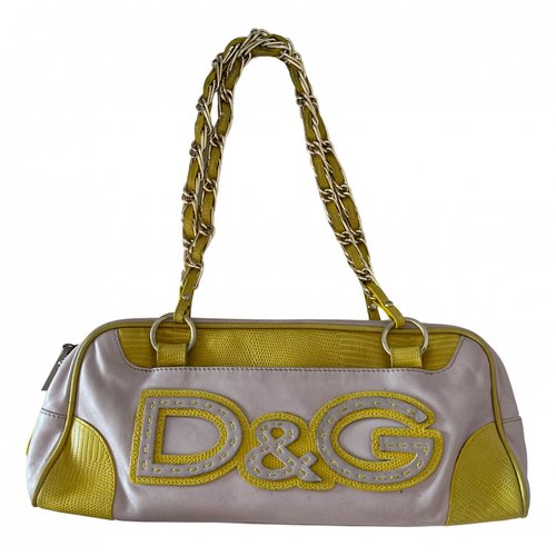 Pre-owned D&g Leather Mini Bag In Purple