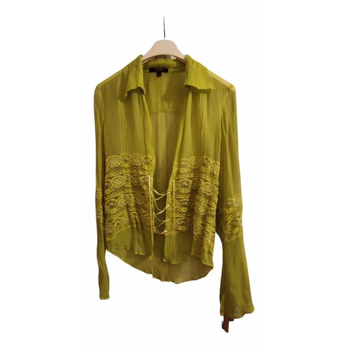 Pre-owned Guess Silk Blouse In Green