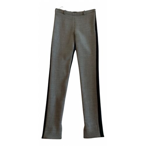 Pre-owned Roland Mouret Wool Straight Pants In Multicolour