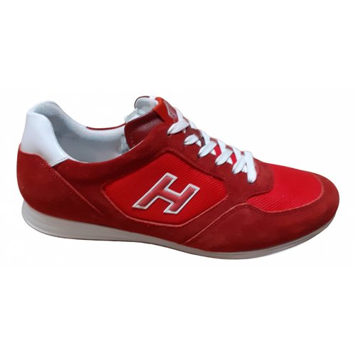 Pre-owned Hogan Cloth Low Trainers In Red