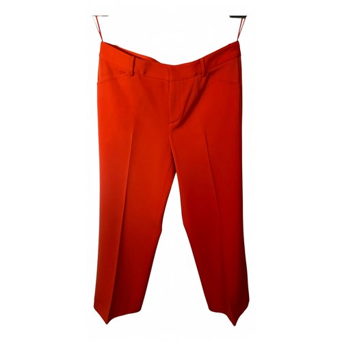 Pre-owned Ralph Lauren Wool Straight Pants In Orange