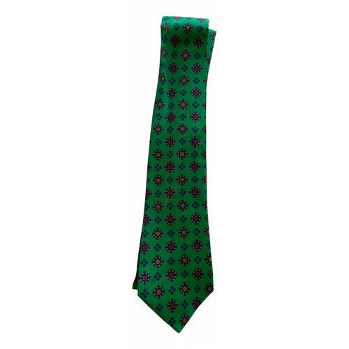 Pre-owned Daks Silk Tie In Green
