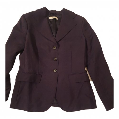 Pre-owned Prada Wool Short Vest In Burgundy