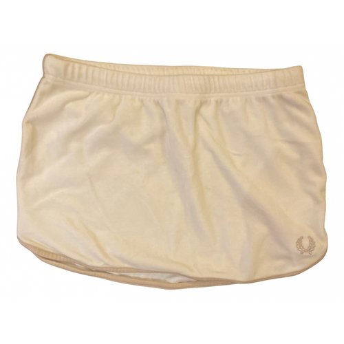 Pre-owned Fred Perry Mini Skirt In White