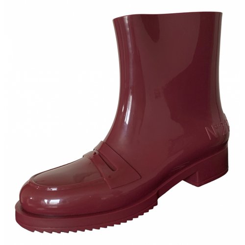 Pre-owned N°21 Ankle Boots In Burgundy