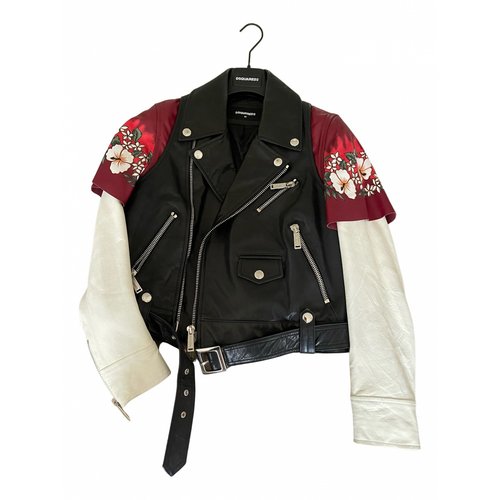 Pre-owned Dsquared2 Leather Jacket In Multicolour