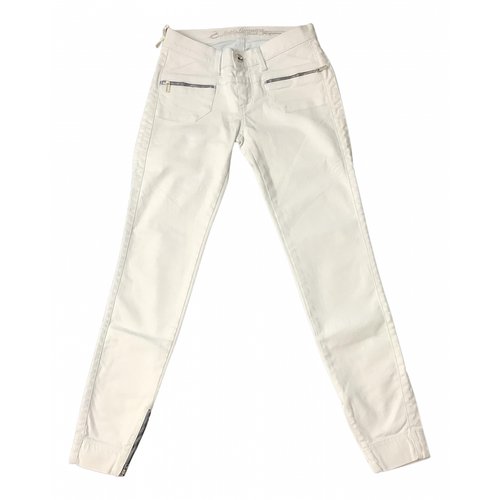 Pre-owned Gas Slim Pants In White