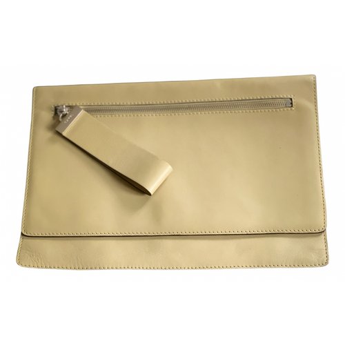 Pre-owned Gerard Darel Leather Clutch Bag In Gold