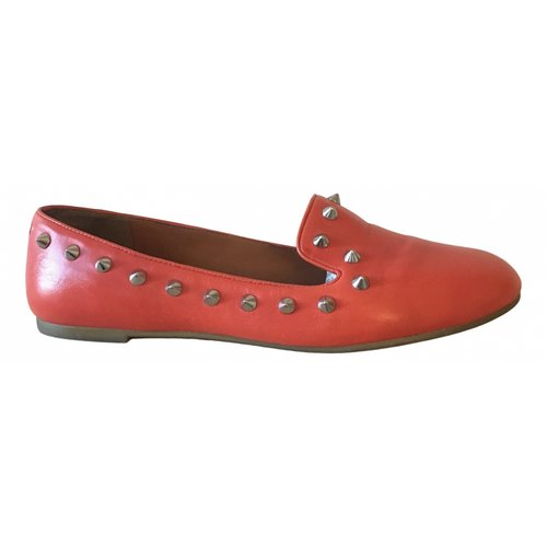 Pre-owned Marc By Marc Jacobs Leather Flats In Orange