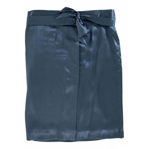 Pre-owned Stella Mccartney Silk Mini Skirt In Blue