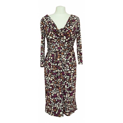 Pre-owned Issa Silk Mid-length Dress In Multicolour