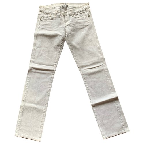 Pre-owned Victoria Beckham Straight Pants In White