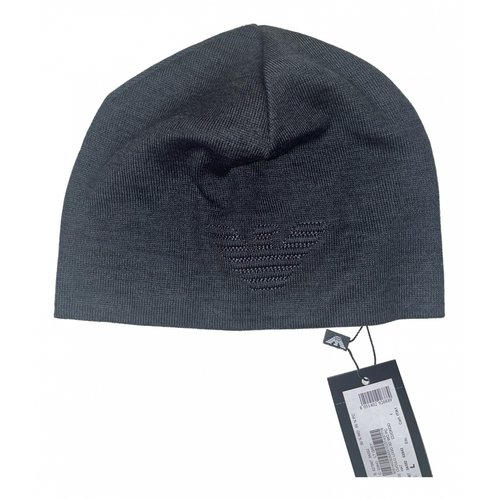 Pre-owned Emporio Armani Wool Hat In Grey
