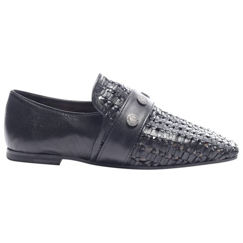 Pre-owned Melvin & Hamilton Leather Flats In Black