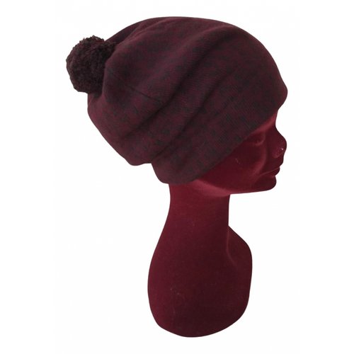 Pre-owned Bvlgari Cashmere Beanie In Burgundy