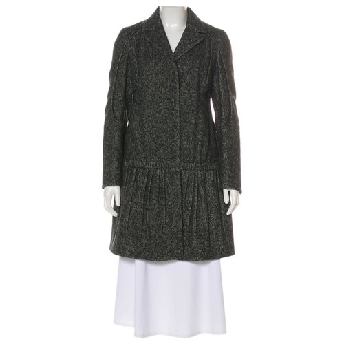 Pre-owned Prada Wool Coat In Grey