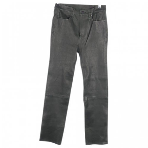 Pre-owned Rag & Bone Leather Trousers In Green