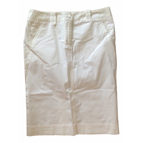 Pre-owned Paul & Shark Mid-length Skirt In White