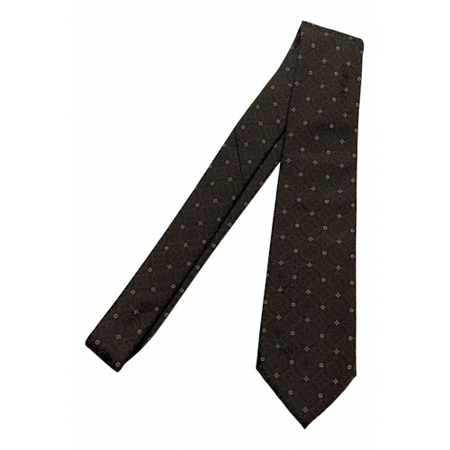 Pre-owned Louis Vuitton Silk Tie In Brown